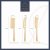 Artes 3 Piece Set of Brass Finished Cheese Knives