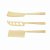 Artes 3 Piece Set of Brass Finished Cheese Knives