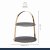 Artes 2-Tier Brass Cake Stand with Round Slate Serving Platters