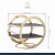 Artes 2-Tier Geometric Brass-Finished Serving Stand with Slate Serving Platters