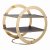 Artes 2-Tier Geometric Brass-Finished Serving Stand with Slate Serving Platters