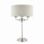 Laura Ashley Sorrento 3 Light Table Lamp Satin Nickel with Natural Shade