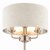 Laura Ashley Sorrento 3 Light Table Lamp Satin Nickel with Natural Shade