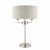 Laura Ashley Sorrento 3 Light Table Lamp Satin Nickel with Natural Shade