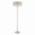 Laura Ashley Sorrento 3 Light Floor Lamp Satin Nickel with Natural Shade