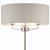 Laura Ashley Sorrento 3 Light Floor Lamp Satin Nickel with Natural Shade