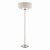 Laura Ashley Sorrento 3 Light Floor Lamp Satin Nickel with Natural Shade