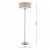 Laura Ashley Sorrento 3 Light Floor Lamp Satin Nickel with Natural Shade