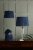 Laura Ashley Hemsley Pleated Silk Empire Drum Shade Blue 35cm/14 Inch