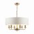 Laura Ashley Sorrento 6 Light Pendant Antique Brass with Ivory Shade