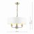 Laura Ashley Sorrento 3 Light Shadelier Antique Brass with Ivory Shade