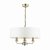 Laura Ashley Sorrento 3 Light Shadelier Antique Brass with Ivory Shade