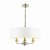 Laura Ashley Sorrento 3 Light Shadelier Antique Brass with Ivory Shade