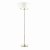 Laura Ashley Sorrento 3 Light Floor Lamp Antique Brass with Ivory Shade