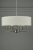 Laura Ashley Sorrento 6 Light Pendant Satin Nickel with Natural Shade
