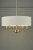 Laura Ashley Sorrento 6 Light Pendant Satin Nickel with Natural Shade
