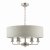 Laura Ashley Sorrento 6 Light Pendant Satin Nickel with Natural Shade