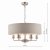Laura Ashley Sorrento 6 Light Pendant Satin Nickel with Natural Shade