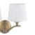 Laura Ashley Hemsley 2 Light Wall Light Matt Antique Brass with Shade