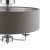 Laura Ashley Sorrento 3 Light Semi-Flush Polished Nickel with Charcoal Shade