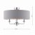 Laura Ashley Sorrento 3 Light Semi-Flush Polished Nickel with Charcoal Shade