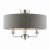 Laura Ashley Sorrento 3 Light Semi-Flush Polished Nickel with Charcoal Shade