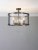 Laura Ashley Harrington 3 Light Semi-Flush Antique Brass and Glass