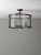 Laura Ashley Harrington 3 Light Semi-Flush Antique Brass and Glass