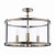 Laura Ashley Harrington 3 Light Semi-Flush Antique Brass and Glass