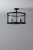 Laura Ashley Harrington 3 Light Semi-Flush Matt Black and Glass