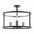 Laura Ashley Harrington 3 Light Semi-Flush Matt Black and Glass