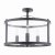 Laura Ashley Harrington 3 Light Semi-Flush Matt Black and Glass