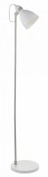 Dar Frederick Floor Lamp White / Satin Chrome