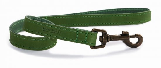 Ancol Timberwolf Green Leather Lead - 60cm x 1.9cm