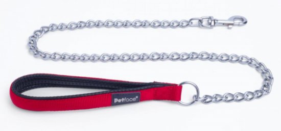 Petface Padded Nylon Red Chain Lead - Medium