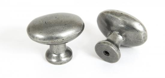 Pewter Oval Cabinet Knob