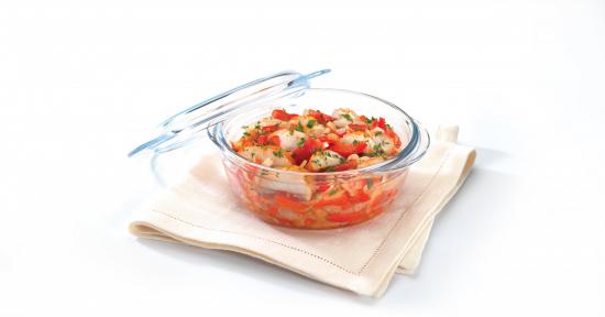 Pyrex Clear Round Casserole - 2.1 ltr (1.6ltr + 0.5ltr)