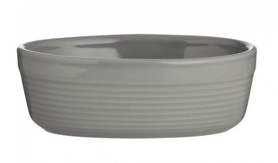 William Mason Grey Oval Dish - 17cm
