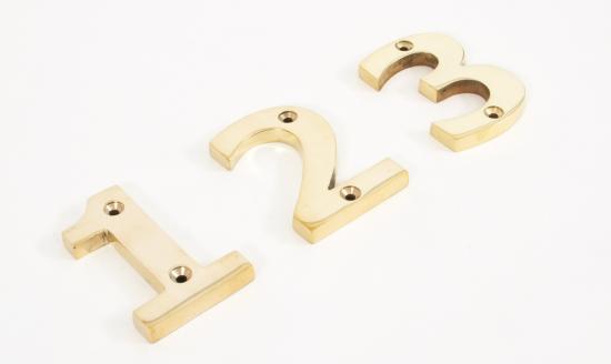 Polished Brass Numeral 1