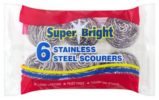 empress s.less steel scourers x6 su32a-1