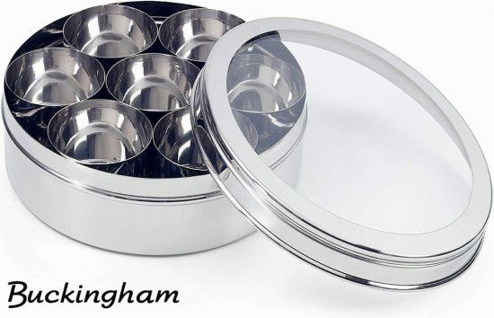 Buckingham Stainless Steel Spice Box Set - 20cm