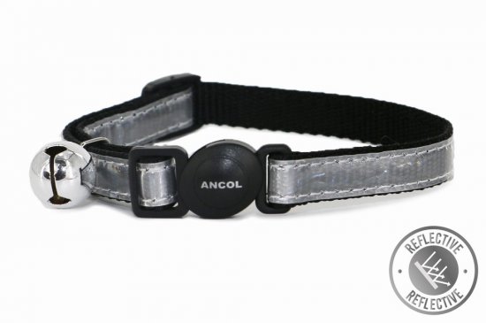 Ancol Gloss Reflective Cat Collar - Silver