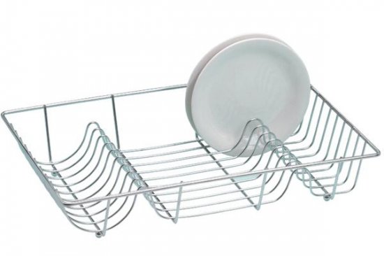 Apollo Housewares Chrome Dish Drainer Flat