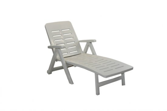 SupaGarden Plastic Lounger - White