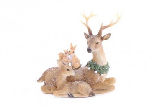 SiL Laying Reindeer Ornament - Large