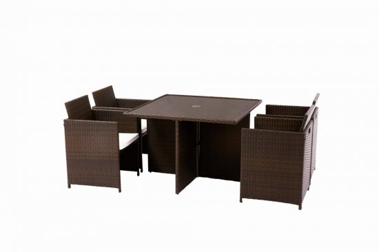 Nevada 4 Seater Cube Set - Brown