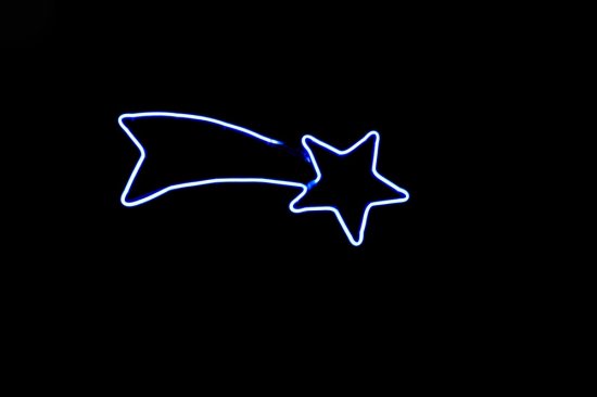 Jingles 68cm Blue Neon Shooting Star