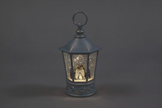 Battery Operated Water Lantern with Penguins