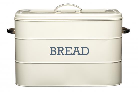 living nostalgia bread bin 34 x 21.5 x 25cm cream