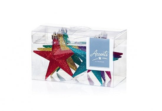 Premier Decorations 6mm x 100mm Rainbow Glitter Stars